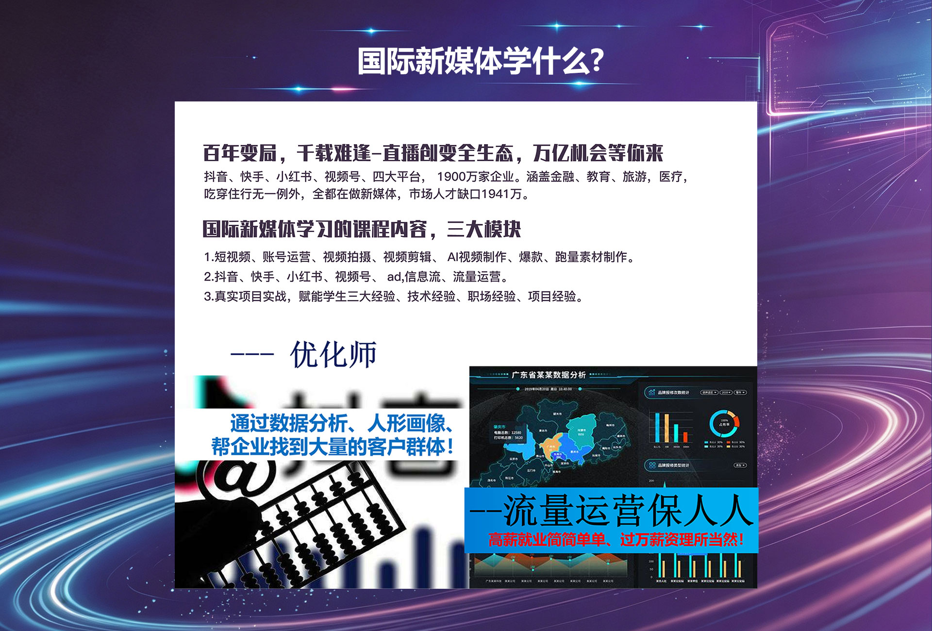 国际新媒体专业全媒体认证班